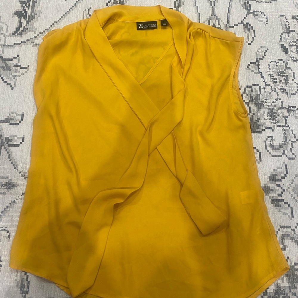 Zara Women's Bright Yellow Wrap Blouse